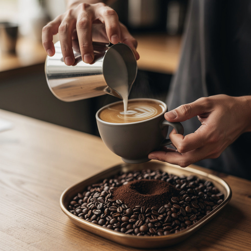 Blue Bean Roasters Portland Oregon team member carefully roasting local coffee beans in small batches