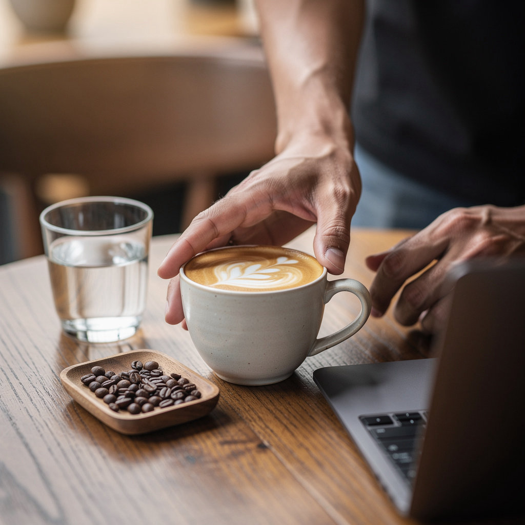 Blue Bean Roasters Portland Oregon modern coworking space with comfortable seating and coffee bar